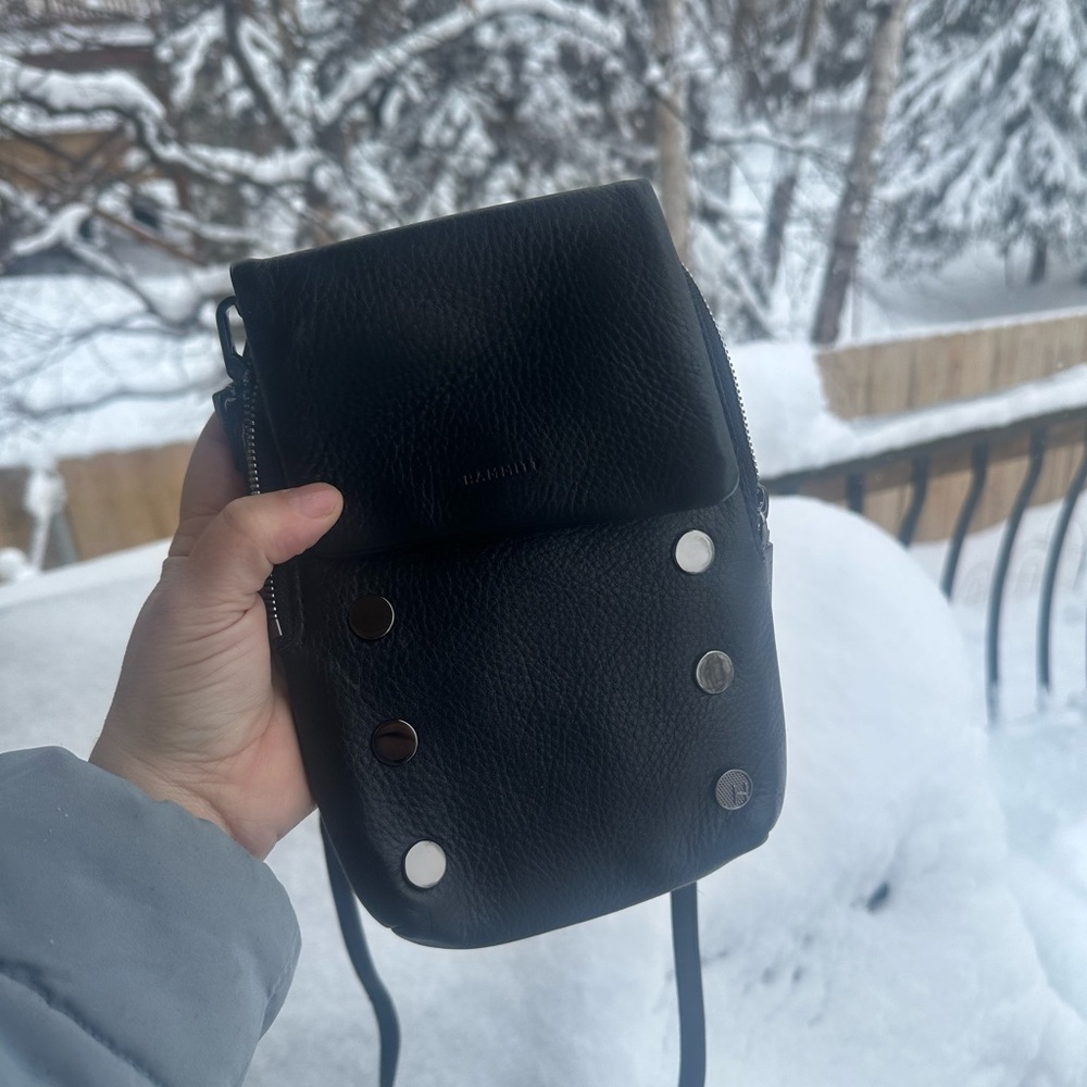 Hammitt VIP Mobile Black Leather Crossbody Bag - Picture 2 of 15